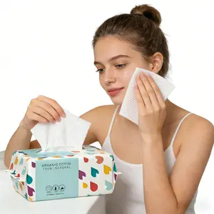 Disposable Face Towels, Soft Material, Clean Skin, 1/2/4 Packs, Dry Wipes, Makeup Remover Wipes, Facial Towels, Disposable Face Towelette, Wash Cloths, Thickened, Facial Cleansing Pads, for Cleansing, Makeup Removal, Skincare, Gentle Makeup Remover