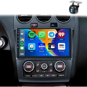 4+64G for Nissan Altima 2008-2012 Auto A/C Android Car Radio Stereo, Wireless Carplay Android Auto 9 inch Touch Screen Bluetooth Car Audio Receiver Support GPS WiFi Backup Camera FM/RDS SWC