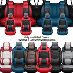 Universal Luxury Car Seat Covers, Car Seat Covers Front Seats, Compatible with Honda Fit, Civic, Ford Focus, Mazda Mx-5, Nissan Versa, Toyota Camry, Optional Headrest and Lumbar Support, Vehicle Seat Cover Set