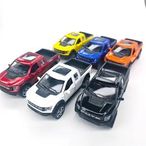 Alloy Car Model Small Pickup Diecast Metal Car with Spring Function, Openable Doors, Toy Gift, Collectible, Car Decoration, Cake Decorations
