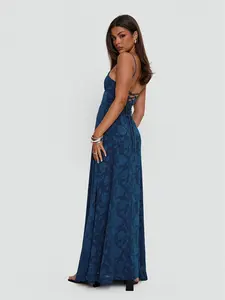 Princess Polly South Of France Maxi Dress Navy - Casual Womenswear with Elegant Design