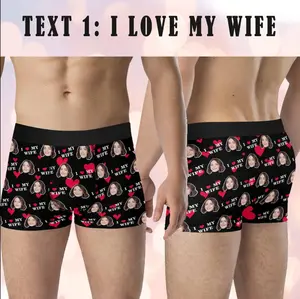Custom Face boxer Briefs for Husband, Add Any Text Property of on Underwear, Personalized Photo Underwears, Anniversary Valentine's Day Gift psd girls psd boxers