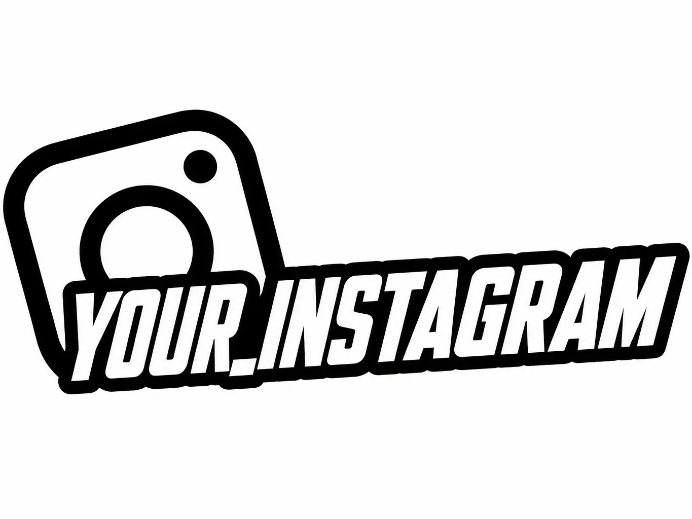Automotive Car Exterior Single-Color Social Media Decal Set, 2-Piece, 6"-8" Wide Car Sticker Accessory