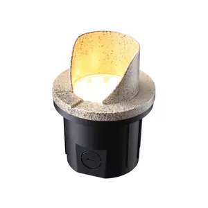LeonLite Shielded Landscape In-Grade Well Light - Pebble Grey - 3000K