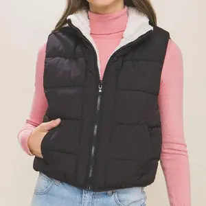 Faux Fur Reversible Puffer Vest