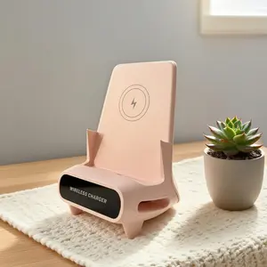 Creative Mini Chair Wireless Charger, Portable Charging Stand, Compatible with Phones Support Wireless Charging Functionality