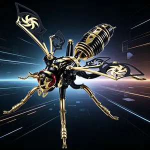 Metal Mechanical Bee Assembly Model, 3D Puzzle, Precision Gears, Adult DIY Educational Toy, Decorative Gift, Brain Teaser