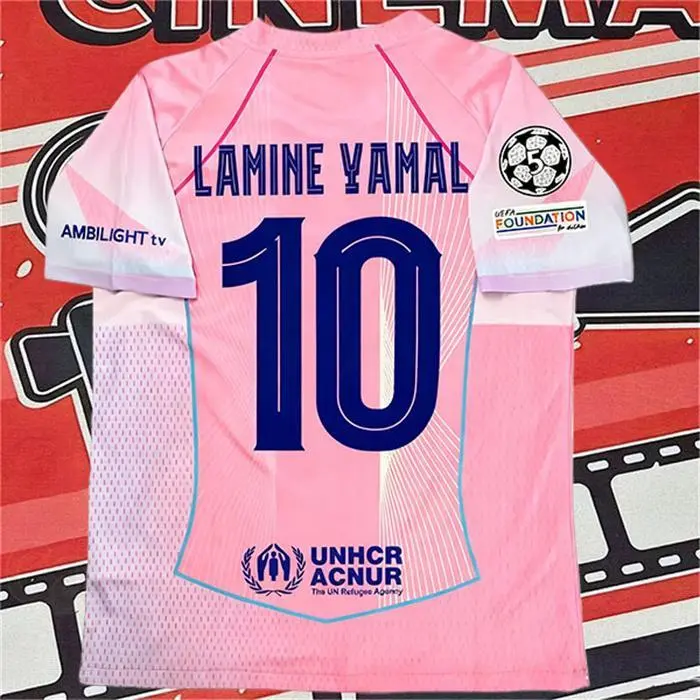 2526 FCB Pink Yamal 10/19 Short Sleeve Soccer Jersey