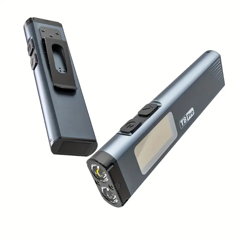 Magnetic EDC Flashlight Keychain with Buzzer Alarm - High Performance Aluminum Flashlight, USB-C Rechargeable LED Torch, 7 Modes, 1000mAh Built-in Batteries Pocket Light for Emergency, Hiking/Light Outdoor Use