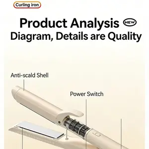 Mini Straightener Hair Curler, Rechargeable Portable Dual Function, Damage-Free Styling for Students Dormitory/travel Business Trips