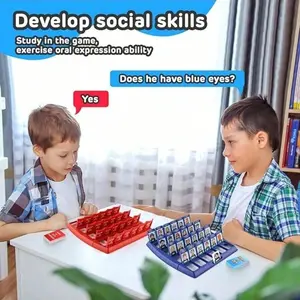 Guess Who I Am Board Game Card Set, Educational Family Interactive Toy, Intellectual Puzzle Game for Kids & Adults, Fun Desktop Activity