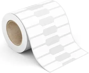 500 count  Price Tags Stickers Roll for Necklace Earring Price Identify, Self Adhesive White Blank Dumbbell  Tags Stickers for Bracelet, Ring, Clothing Display