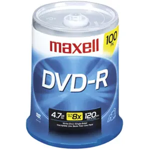 MAXELL  4.7 GB DVD-R 100-ct spindle