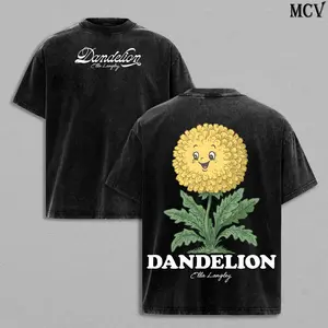 Ella Langley The Dandelion Tour Tee Washed Menswear Top Heavy Cotton Underwear Double Printed Unisex Oversize Country Rock Music Vintage Graphic Streetwear Cotton T-Shirt, Washed Hoodie & Sweatshirt Option for Men and Women Fans