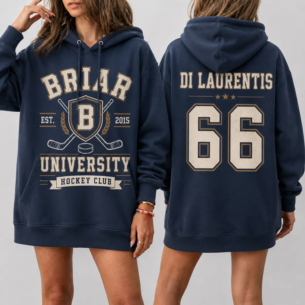 BRIAR University HOCKEY Club Hoodie - Off Campus Hockey Hoodie Unisex Heavy Cotton Hoodie - Booktok