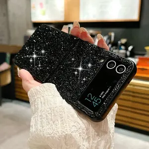 Luxury Sparkling Diamond Rhinestones Phone Case for Samsung Galaxy Z Flip 7 6 5 4 3 Ultra Thin Shockproof Protection Soft Cover Vyimc