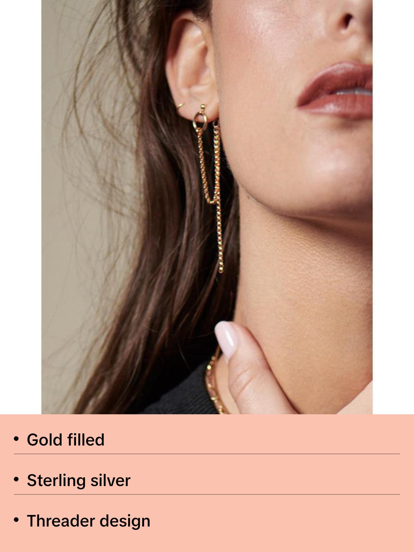 Halo Threader Earrings