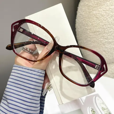 Women's Fashion Stylish Square Frames Eyeglasses, Casual Anti-blue Light Eyeglasses for Everyday Use, Stylish Trendy Fashion Accessories for Outdoor Activities, Fashion Accessory Eyewear