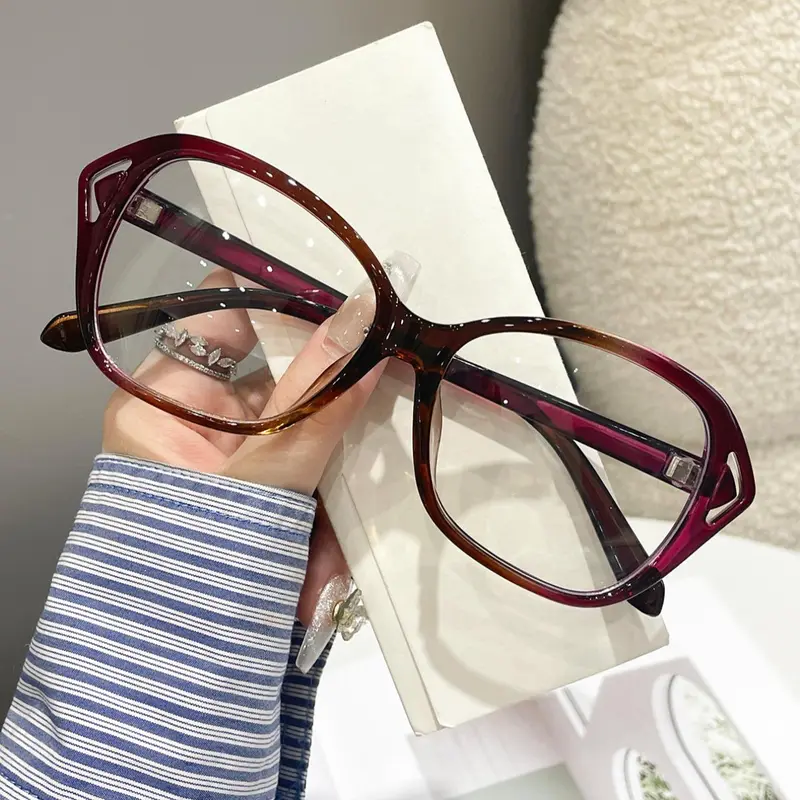 Women's Fashion Stylish Square Frames Eyeglasses, Casual Anti-blue Light Eyeglasses for Everyday Use, Stylish Trendy Fashion Accessories for Outdoor Activities, Fashion Accessory Eyewear