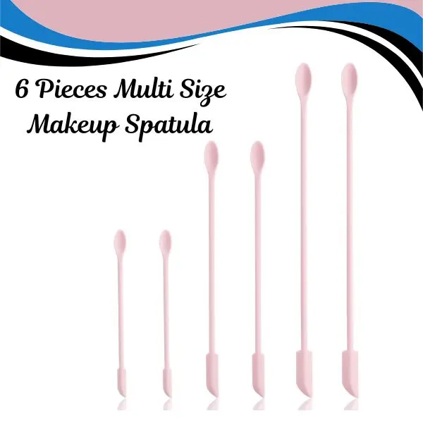 Silicone Mini Spatula Set of 6, Small Scraper Spatulas for Cooking, Baking, Kitchen Gadgets & Tiny Jars, Reusable Makeup Spatulas for Beauty, Cosmetics & Skincare Tools
