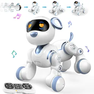 Robot Dog, Remote Control Dog Robot for Kids with Head Touch Sensing and Music Function, Programmable Interactive Robot Funny Toy Gift for Kid Age 3-7, Blue