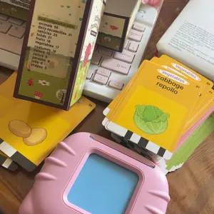 KIDGENIUS Bilingual English & Spanish Talking Flash Cards, 224 Word Learning Machine for Preschoolers, Interactive Educational Toy for Language Development, Perfect Easter Gift for Grandkids