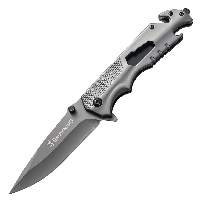 3Cr13 Stainless Steel Compact Pocket Folding Knife - Durable, Corrosion-Resistant, Retractable Handle, Bottle Opener Survival Gear for Men - Easy-Carry Camping EDC Tactical Fighting Tool (in/mm Measurements)