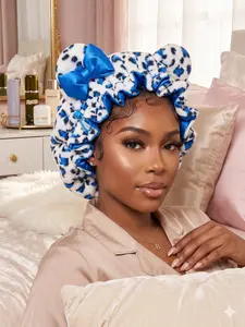 Luxury Teddy Blue Hair Bonnet