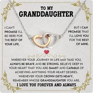 To My Granddaughter Necklace, Gift for Granddaughter from Grandma Grandpa, Graduation, Confirmation, Birthday Jewelry