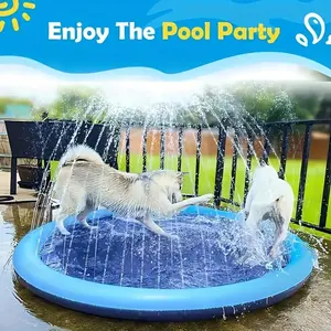 Durable PVC Dog Water Pad, Outdoor Pet Bathing Tub with Summer Dog Pool Toy, Ideal for Outdoor Use & Fun Activities, Paddling Pool