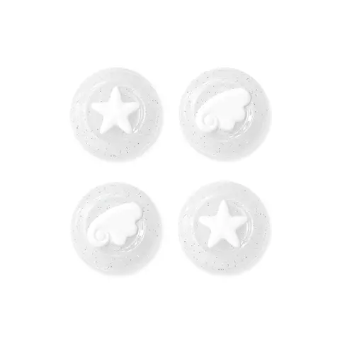 GeekShare 4 Pcs (2 Pairs) Anti-Slip Silicone Joystick Caps - Gaming Console Accessory with Crystal Glitter Soap Bubble Design, Secure Grip, Enhanced Gaming Grip, Easy Installation, for Nintendo Switch 2/Switch 2025 Controllers