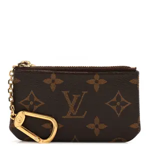 Pre-owned Louis Vuitton Coated Canvas Small Leather Goods Monogram Key Pouch