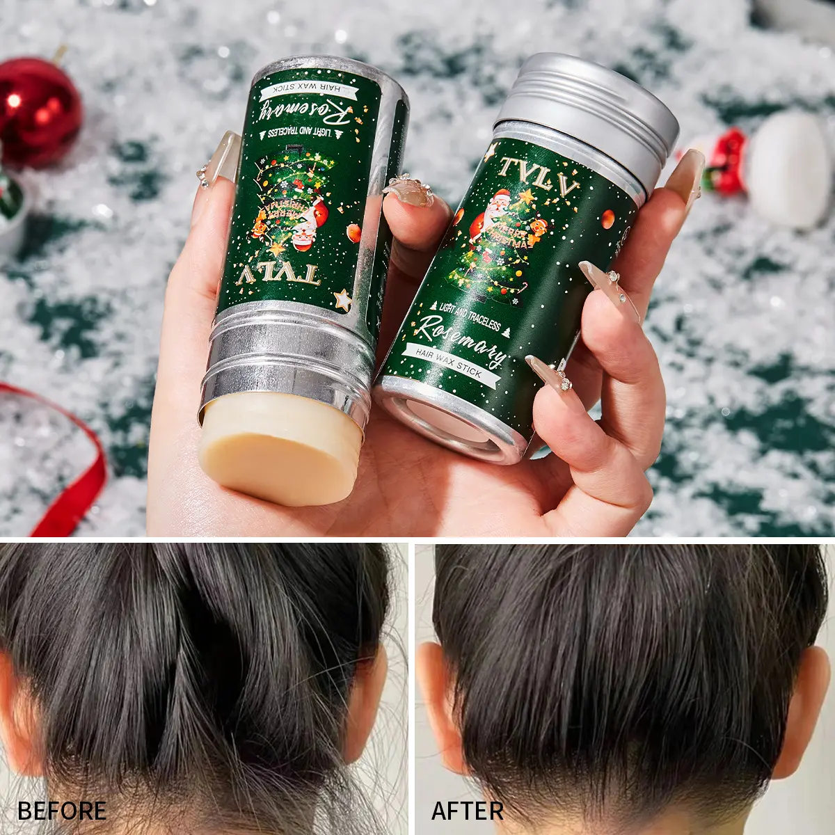 Strong Hold Hair Wax Stick, No Greasy Residue, Perfect for Frizzy Hairstyles, Long-Lasting Styling, Easy Application, Haircare