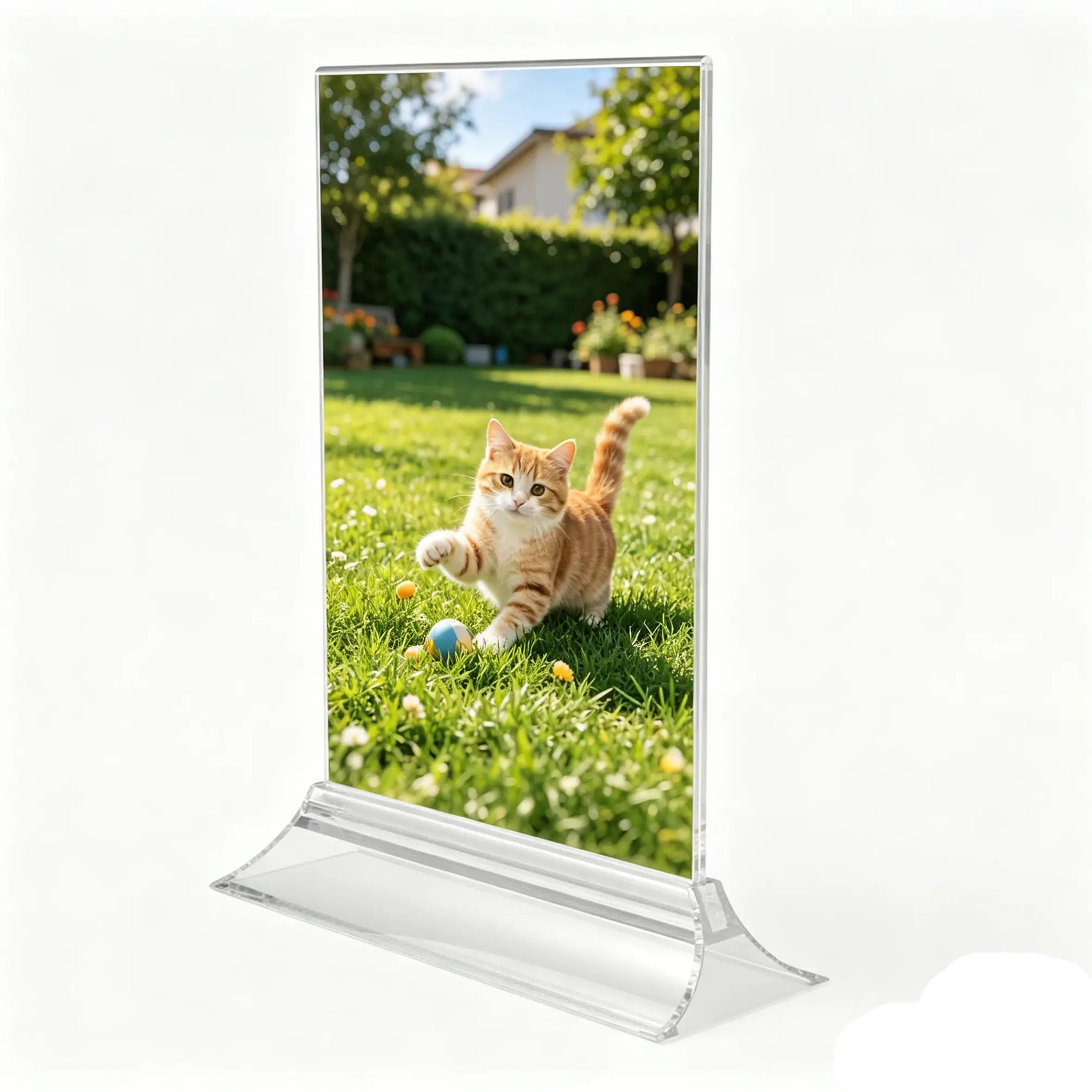 FixtureDisplays® 8.5 x 11" Sign Holder for Tabletops,Double-sided - Clear 19026NEW-NF