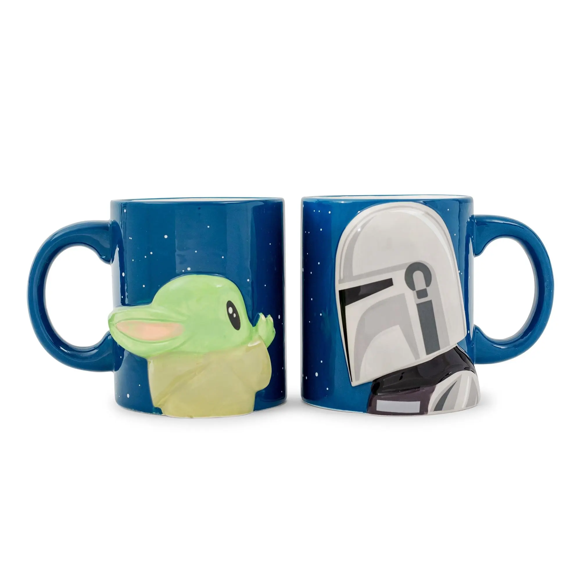 Star Wars: The Mandalorian And Grogu Sculpted Ceramic Mugs | Set of 2 Star Wars: The Mandalorian And Grogu Sculpted Ceramic Mugs | Set of 2