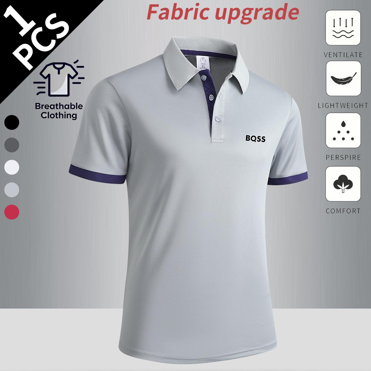 6-Pack Men's Summer Shirts - Breathable Fast Drying Fabrics, Business Casual Short Sleeves, Solid Color Fit Version Suitable for Office and Daily Wear, Warm Weather Dress, Professional