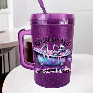 Splish splash your opinion is trash 34oz Trucker Mug - Perfect for Your Morning Drinks - Drinkware, Cup Reusable Tumbler Washable Coffee Beverage Lid Stylish Reuse