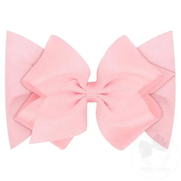 WeeOnes Small King Grosgrain Bow on Jersey Band