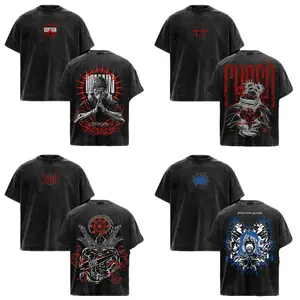 Jujutsu Kaisen The Culling Game Vintage Washed Oversized T-Shirt Collection – Itadori Yuji, Choso, Mahoraga, Mahito Graphic Tees Acid Wash Soft Cotton Anime Streetwear Apparel, Casual Unisex Top,S 4XL 5XL Kove Clothing Gift for JJK Fans Tshirt Menswear