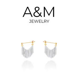 A&M Exquisite Galaxy Waterfall Tassel Earrings - Silver Tassel Design, Hypoallergenic, Adults, US Modern Trendy Elegant accessories for women jewelry mystery jar