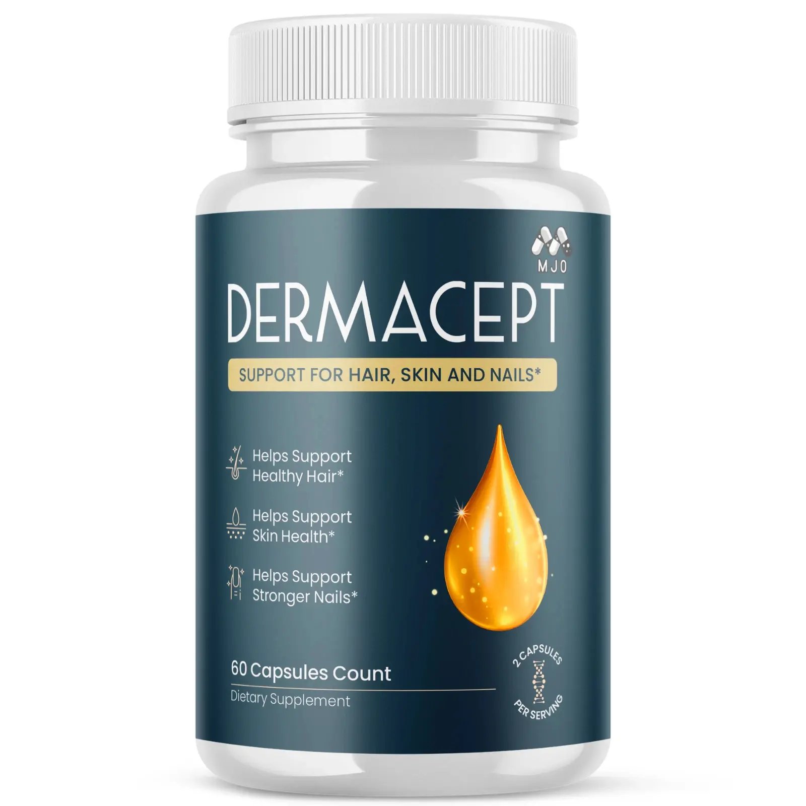 (1 Pack) Dermacept Advanced Formula Skin Health Derma Cept Pills 60 Capsules