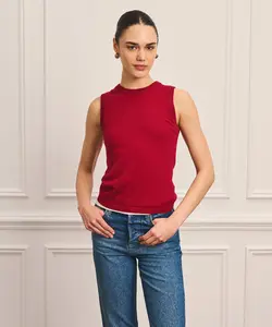 Super Fine Cashmere High Neck Tank