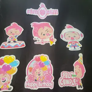 Plim Plim 12 Pieces Holographic Adorable Clown Stickers 2"x2.5" for Party Decorations & Celebrations Fun Festive Touch for Cakes or gift bags