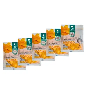 IChoose Go Fruits Dried Mango Original Snack Packs (2 oz) – Sweet Chewy Mango Slices, Gluten Free, No Artificial Colors – Pack of 5