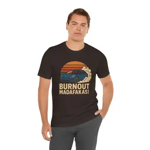 “Burnout Madafkas” Tesla-Inspired Graphic Streetwear T-Shirt – Unisex Fit