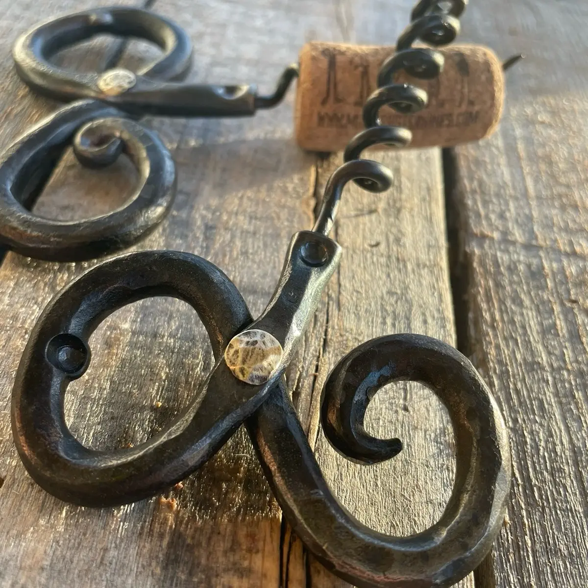4KForge hand forged blacksmith cork screw & bottle opener