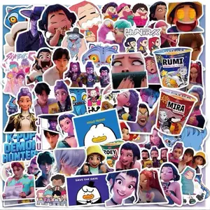 K-Pop Demon Hunters Inspired Sticker Pack 50pcs Waterproof Vinyl Stickers for Laptops Water Bottles & More Bright Fade-Resistant Designs Perfect for Anime & K-Pop Enthusiasts