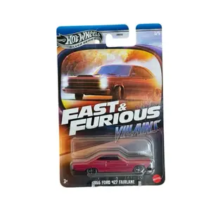 Hot Wheels 1966 Ford 427 Fairlane Fast & Furious Villains Silver Series 1:64 Diecast Car