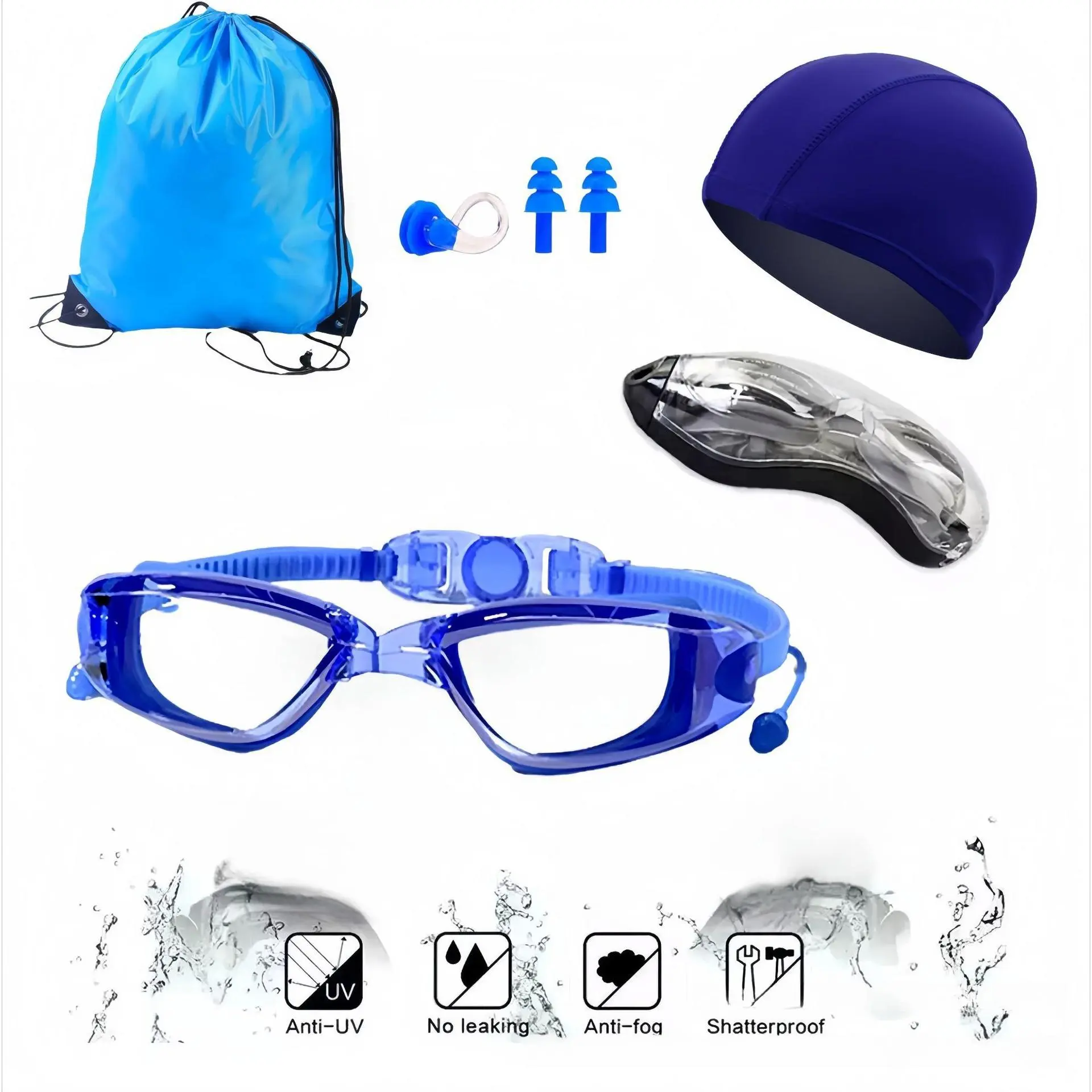 [Blue Transparent] - Five-piece set