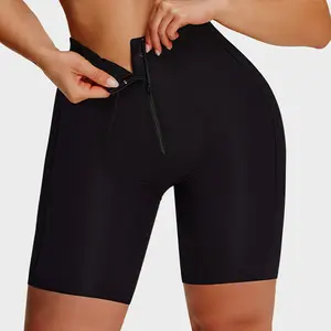 SHECURVE High Waist Shapewear Shorts Tummy Control Butt Lifter Firm Compression Postpartum Recovery Comfort Easy Off Zipper for Women Seamless Minimizer